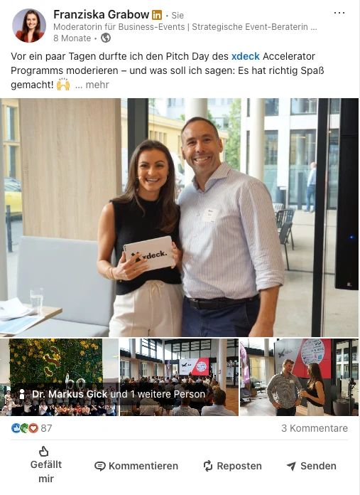 LinkedIn Post: Manche Speaker wollen eigentlich gar nicht auf die Bühne